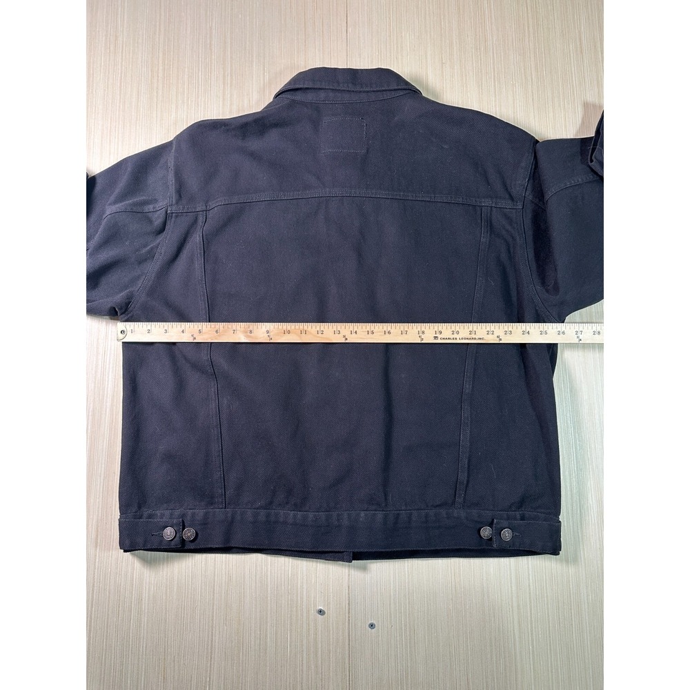 Vtg Jordache Trucker Jeans Jacket Womens 2X Navy Blue Denim Cotton Button Front - Picture 8 of 9